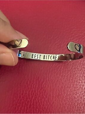 💕 “Best Bitches” Cuff Bracelet Silver-Tone #bigsis #littlesis